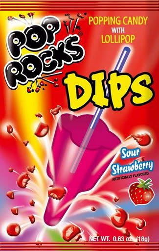 Pop Rocks Dips Sour Strawberry 18g