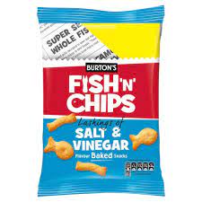 Burton's Fish "n" Chips Salt and Vinegar 250g
