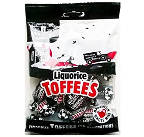 WALKERS TOFFEES LIQUORICE BAG 150G